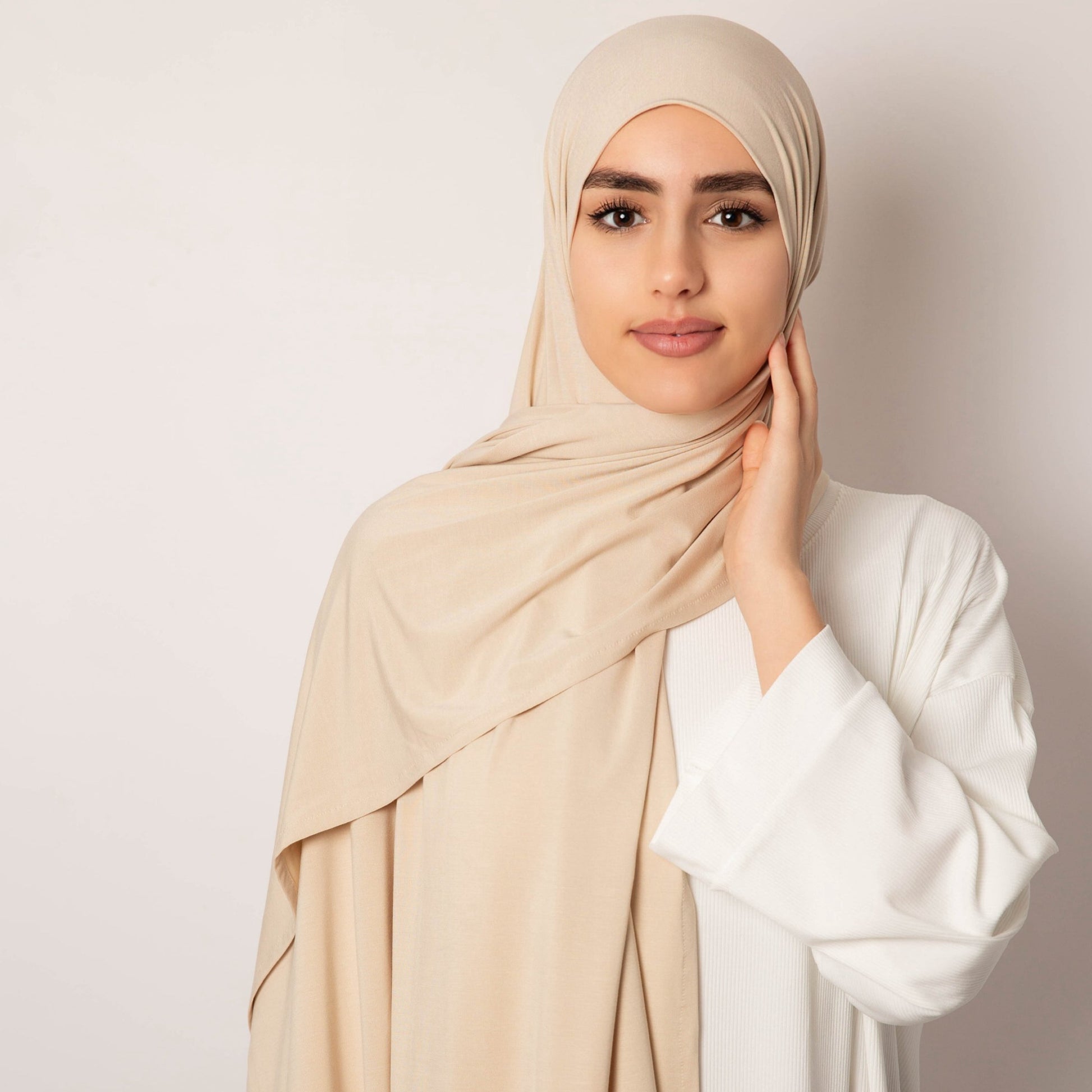 BEIGE Pure Bamboo Hijab